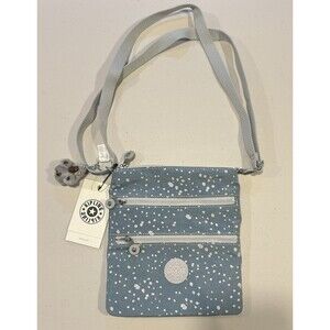 Kipling Keiko-AC8041 Crossbody Bag Silver Sky Blue New with Tags MSRP $59
